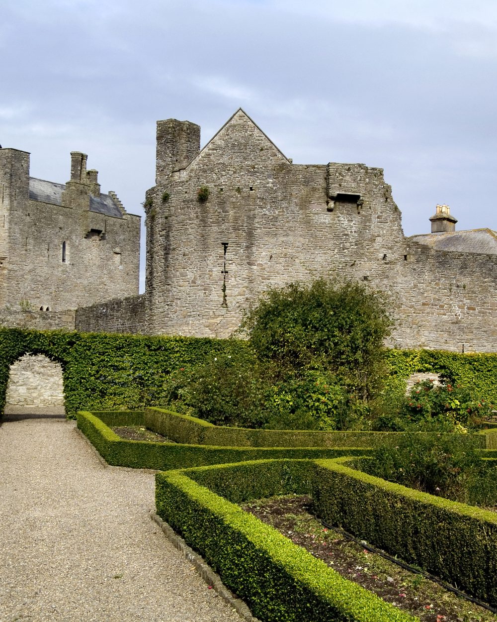 Roscrea Castle above the walled garden, Co Tipperary